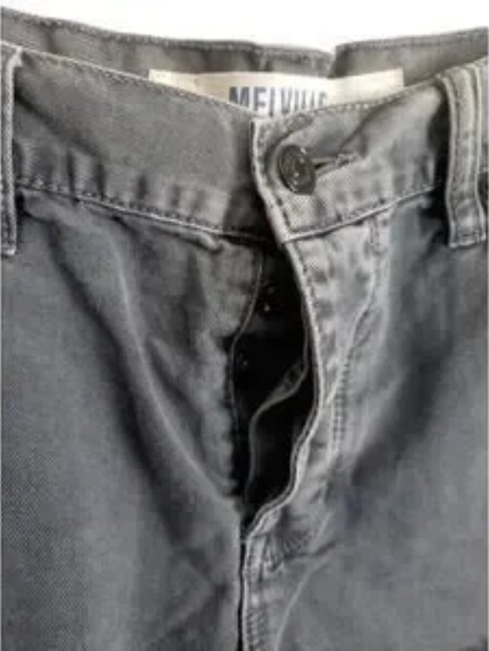 Gray Cutoff Denim Shorts - Picture 4 of 5